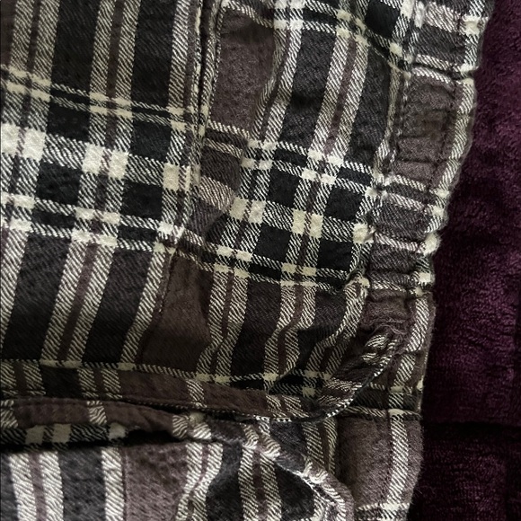 Free People Black Plaid Wide Leg Pants - Picture 3 of 4